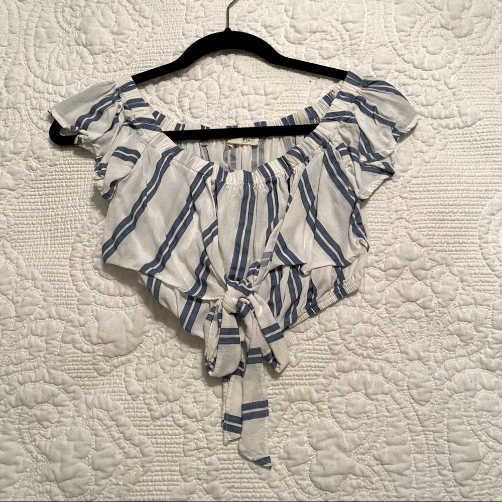 Blue/white cropped tank from PacSun